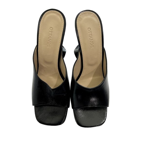 OTTANGE Venetia Platform Sandals in Black - Picture 1 of 7